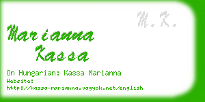 marianna kassa business card